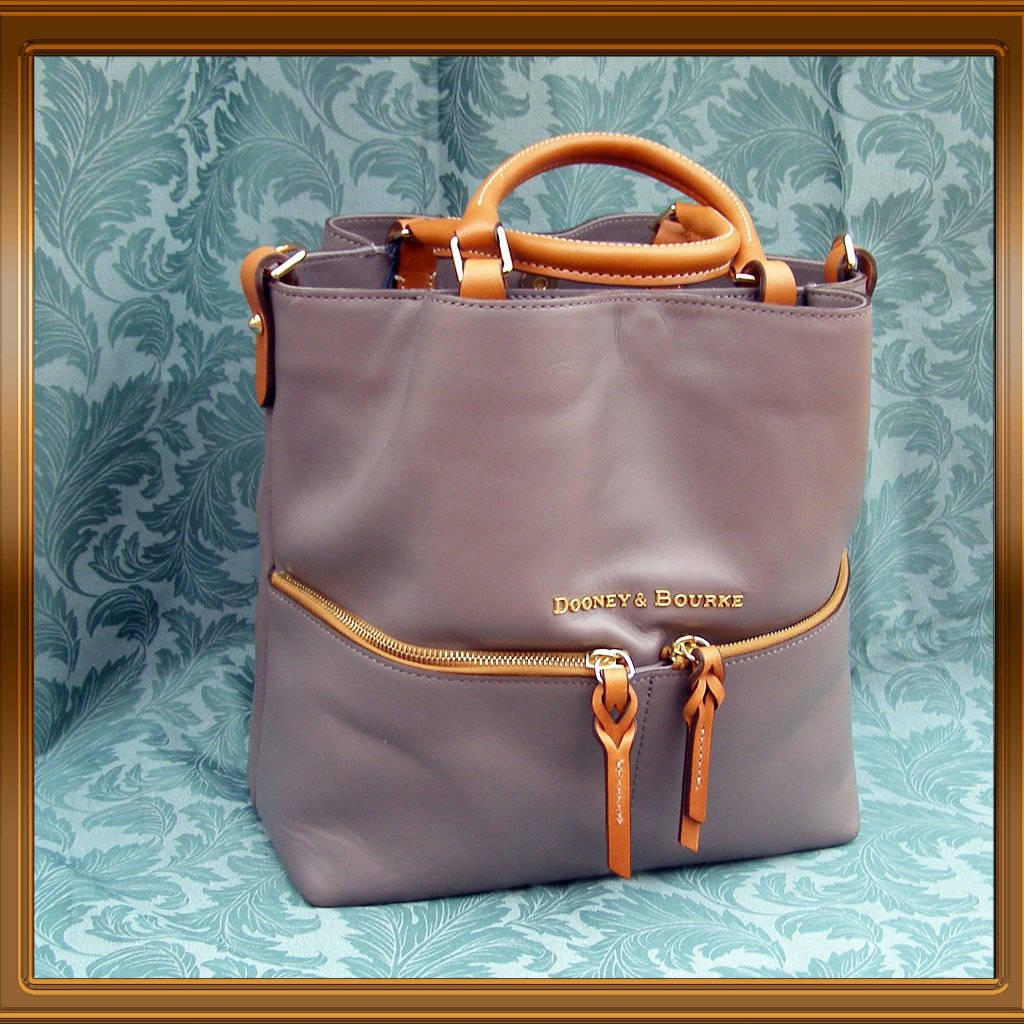 Nwt Dooney & Bourke Smooth Leather Dawson Satchel In Taupe